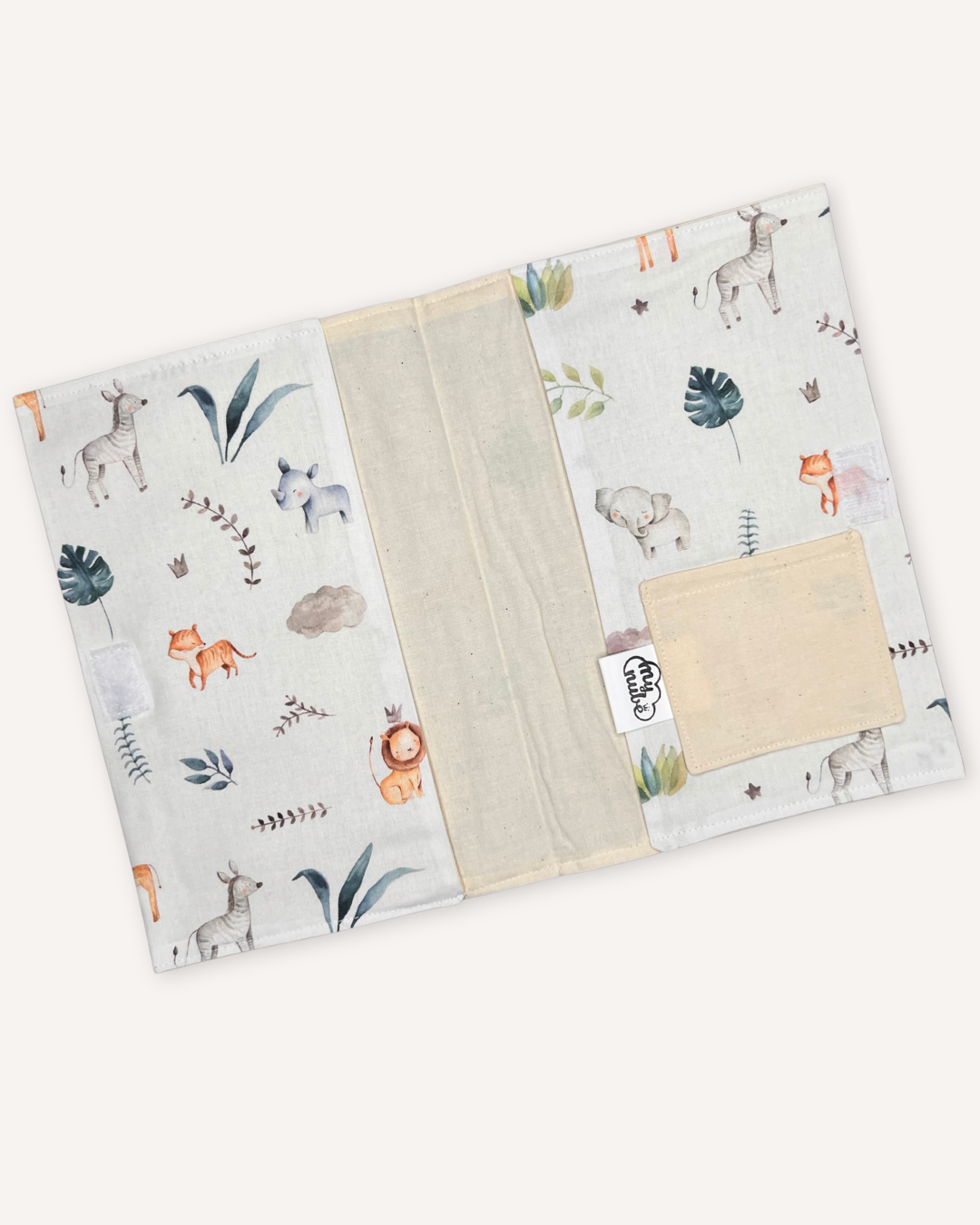 Portapañales bebé · Estampado animales selva