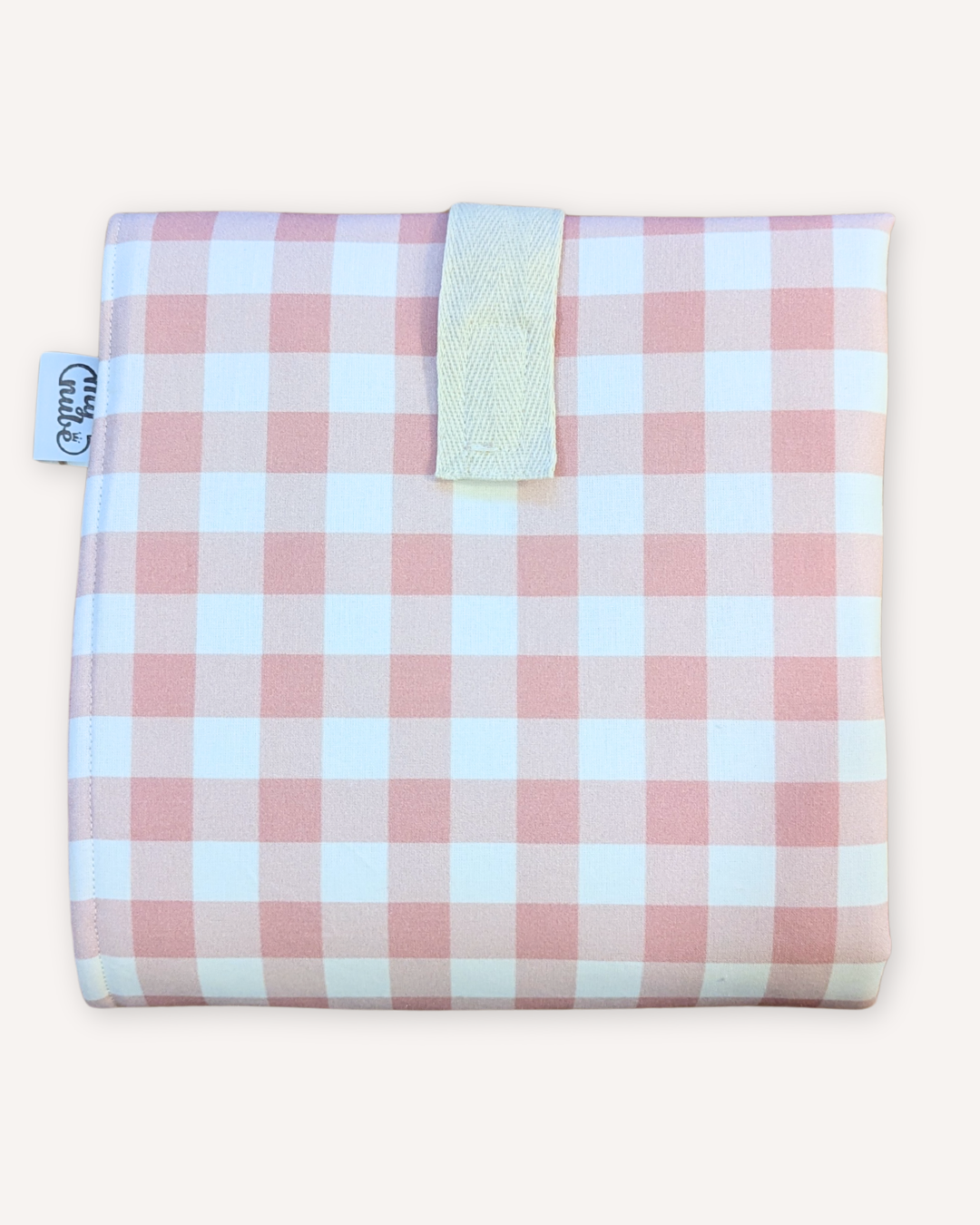 Cambiador portátil Vichy rosa