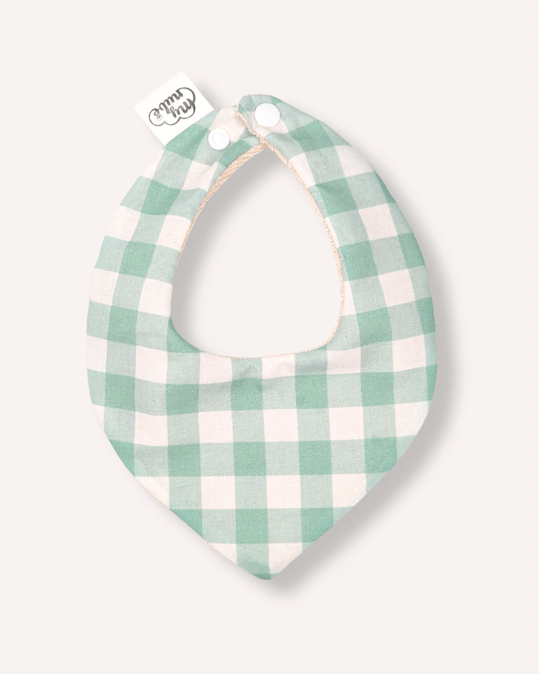Babero bambú vichy mint