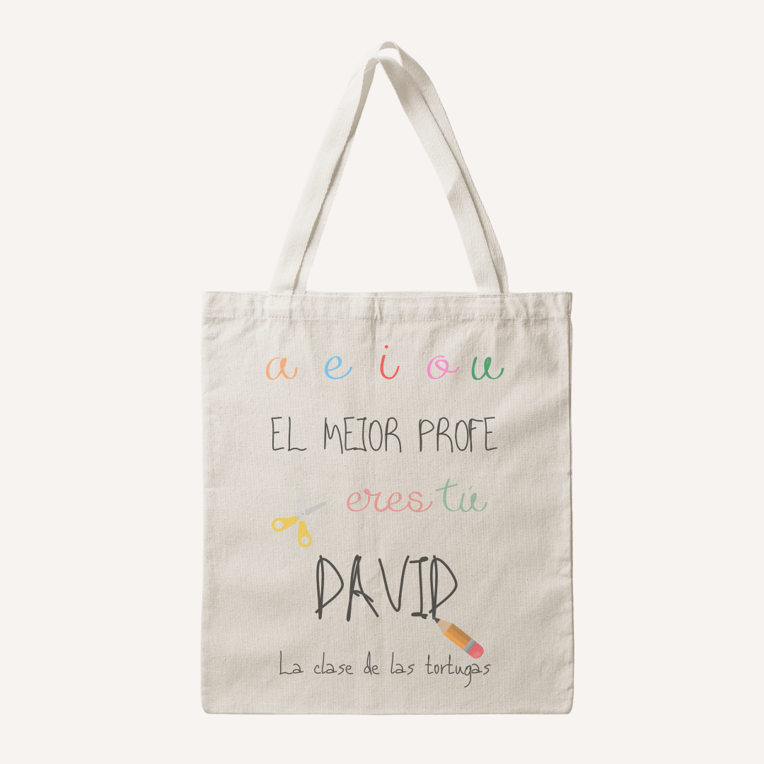 TOTE BAG PROFE A,E,I,O,U