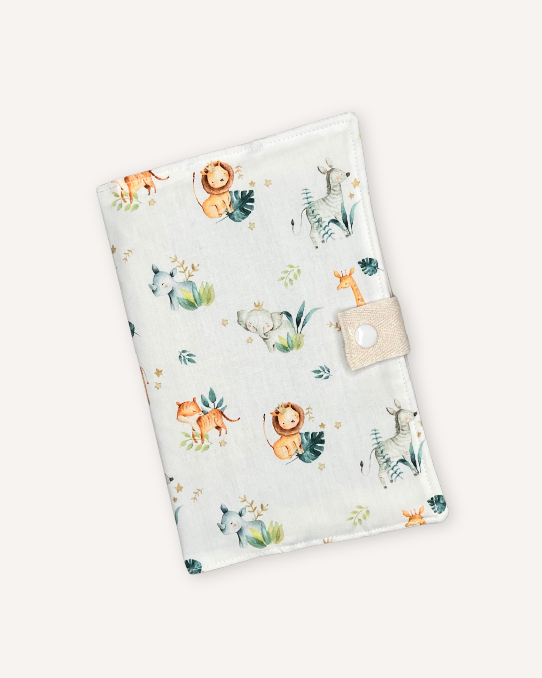 Portadocumentos bebé · Estampado animales selva