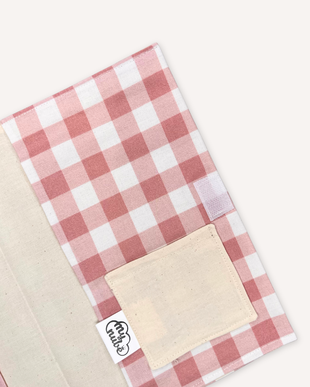 Portapañales bebé · Estampado Vichy rosa