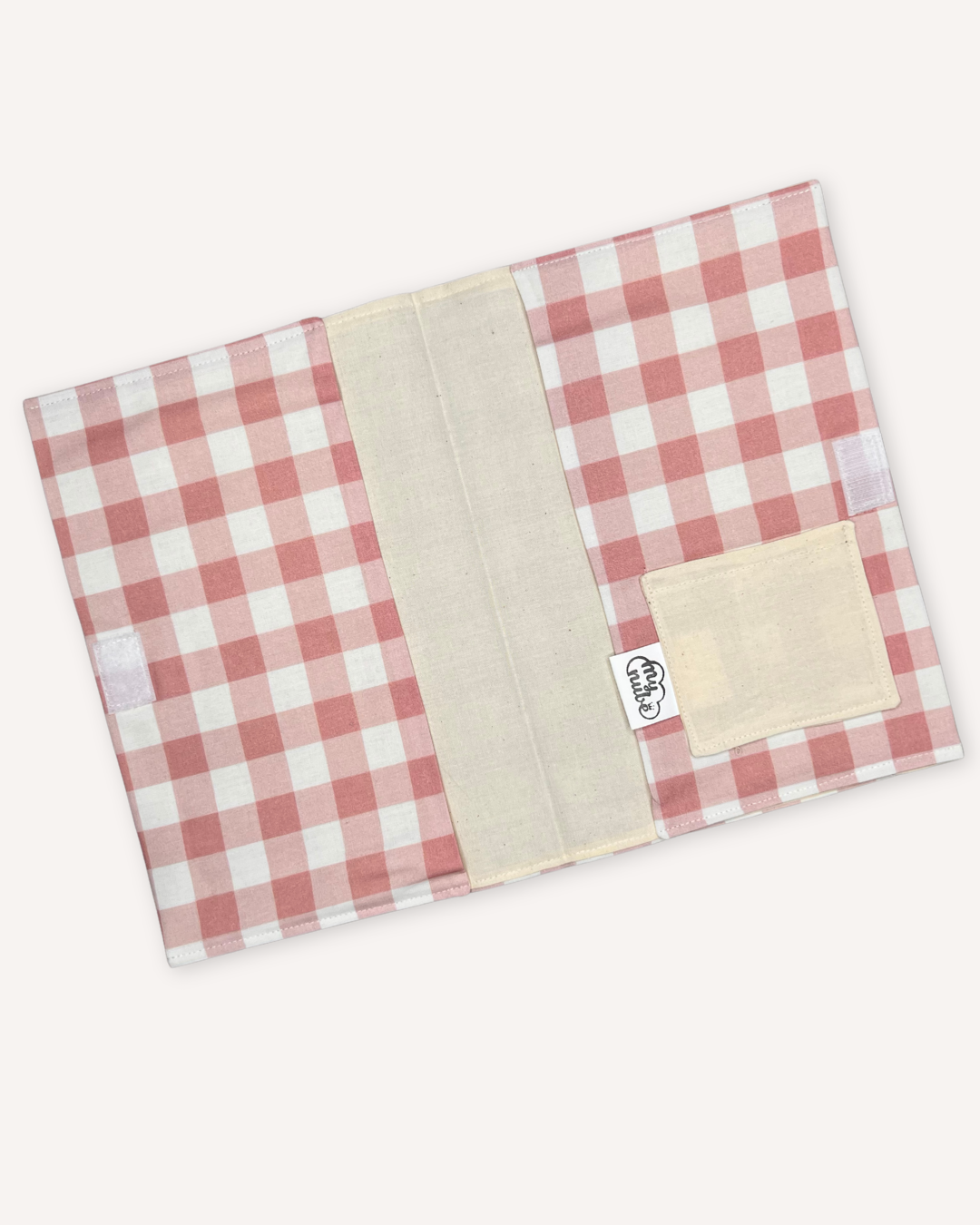 Portapañales bebé · Estampado Vichy rosa