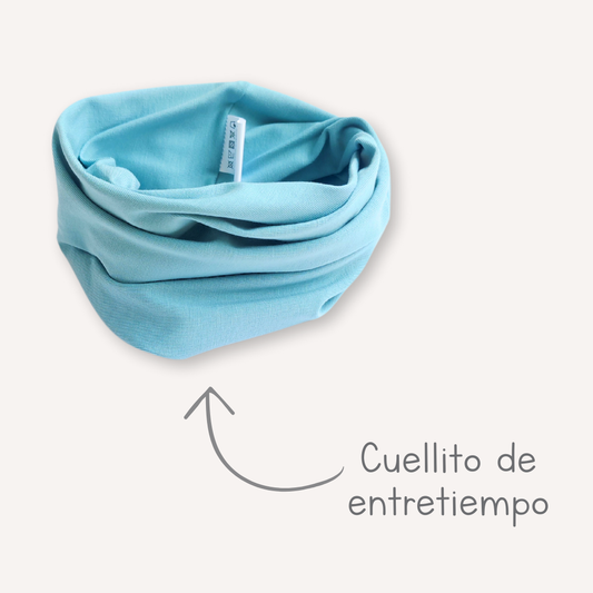 Cuello de Entretiempo Azul