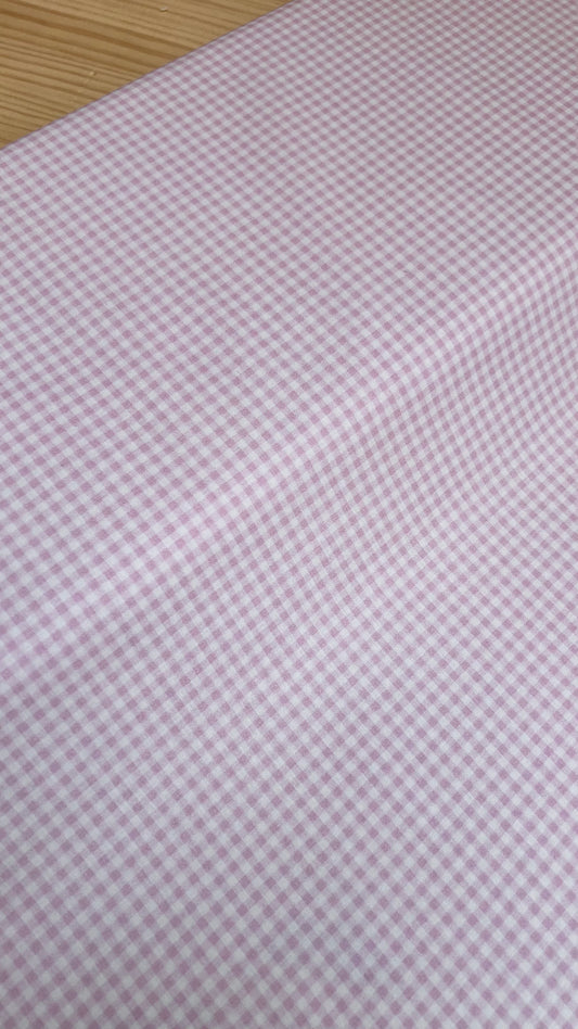Tela popelin mini Vichy rosa