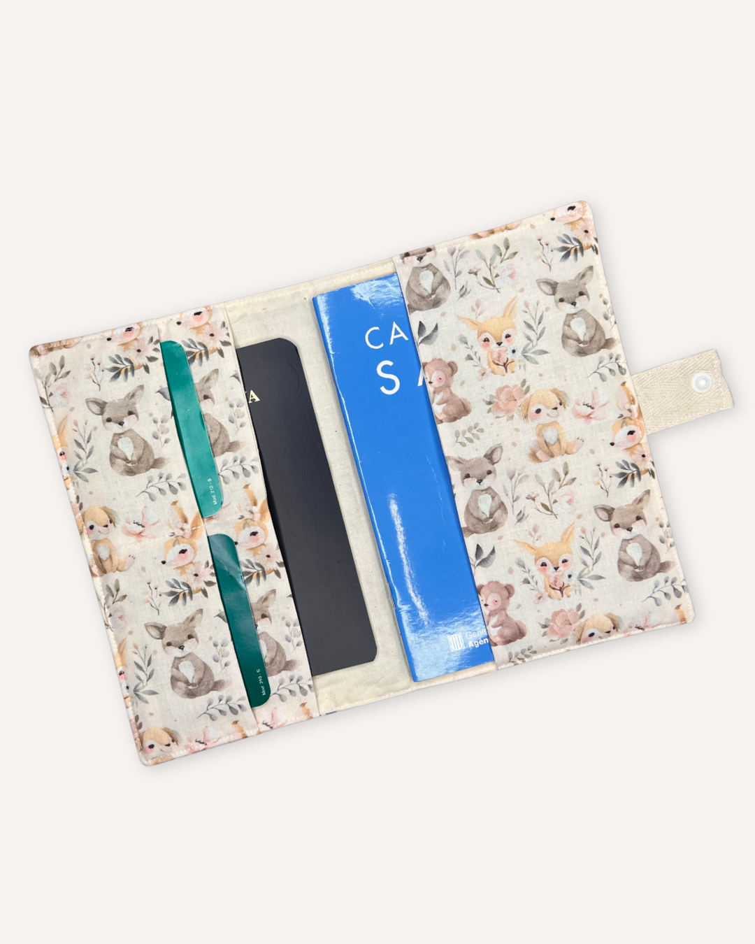 Portadocumentos bebé · Estampado bosque
