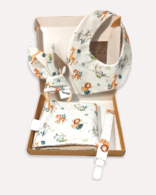Canastreta d'Estrelles per a Nadons (blanc sobre mint)