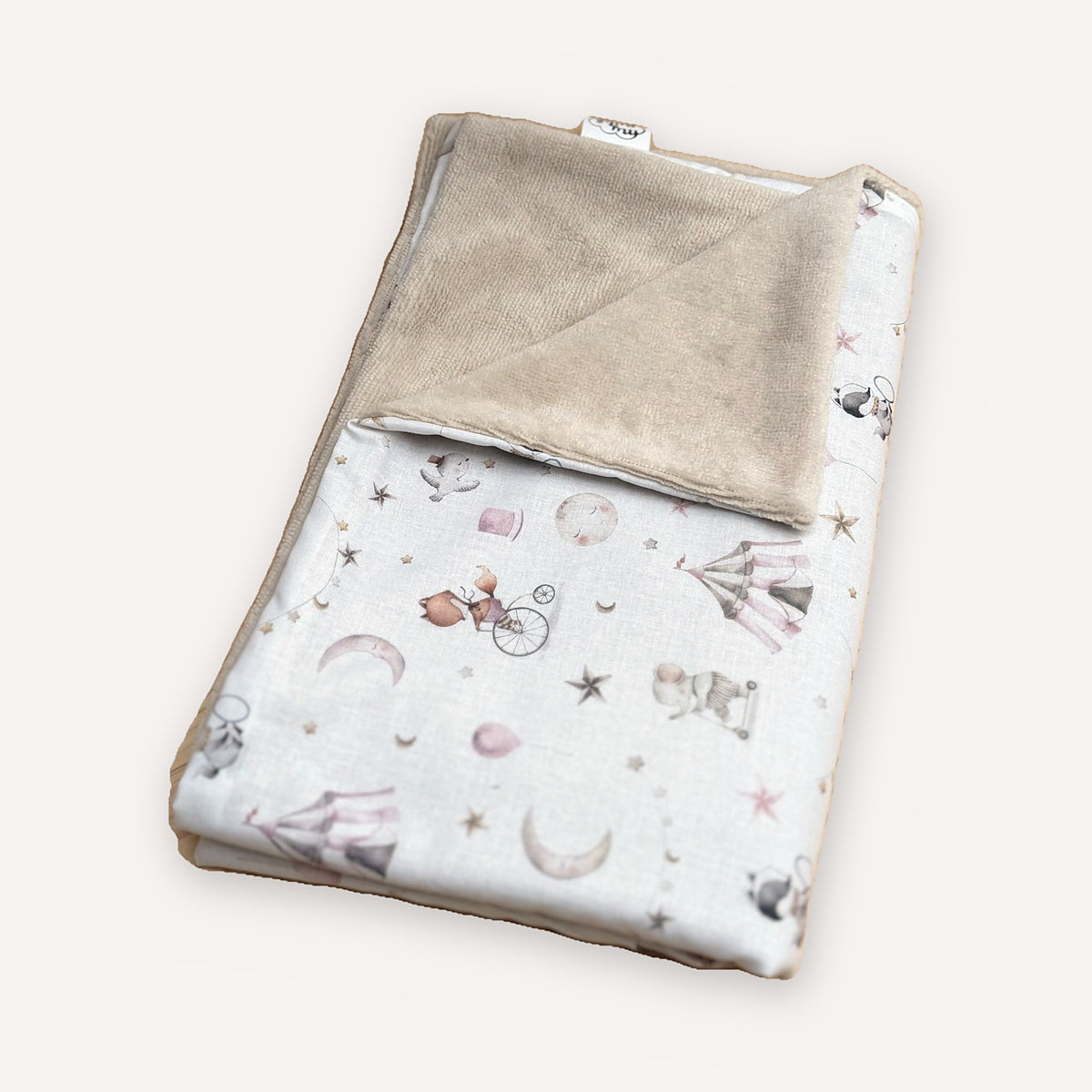 Mantita de bebé para capazo y cochecito Circus rosa