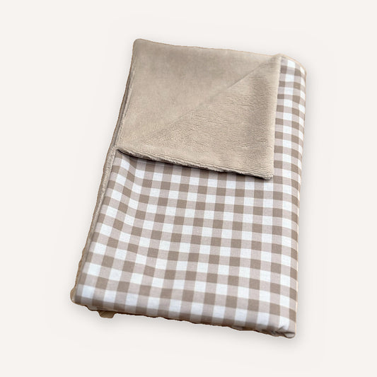 Mantita de bebé para capazo y cochecito Vichy arena
