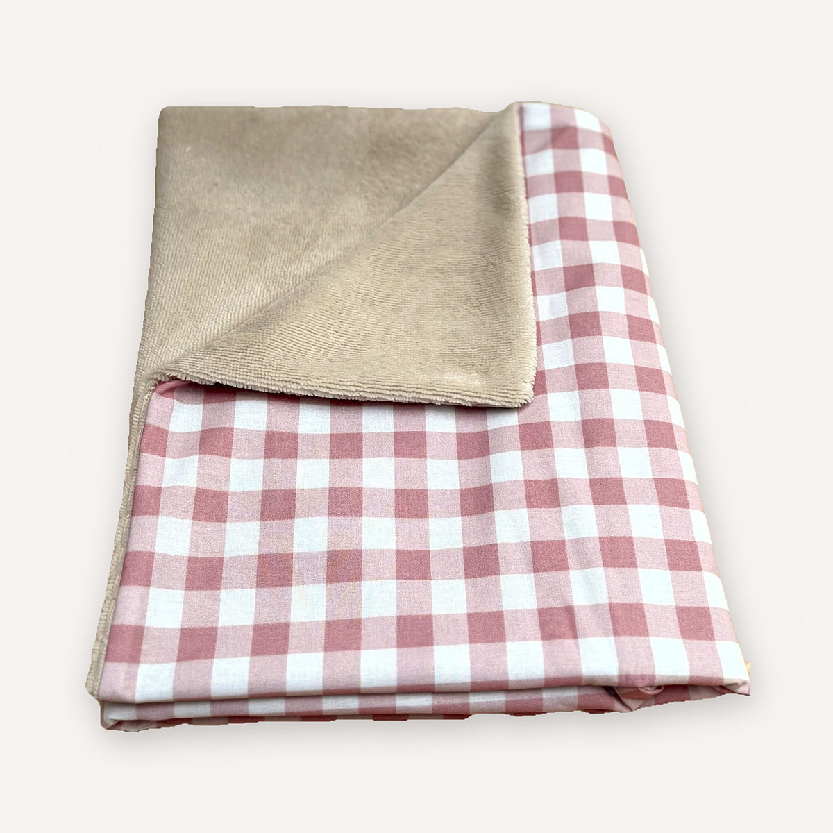 Mantita de bebé para capazo y cochecito Vichy rosa
