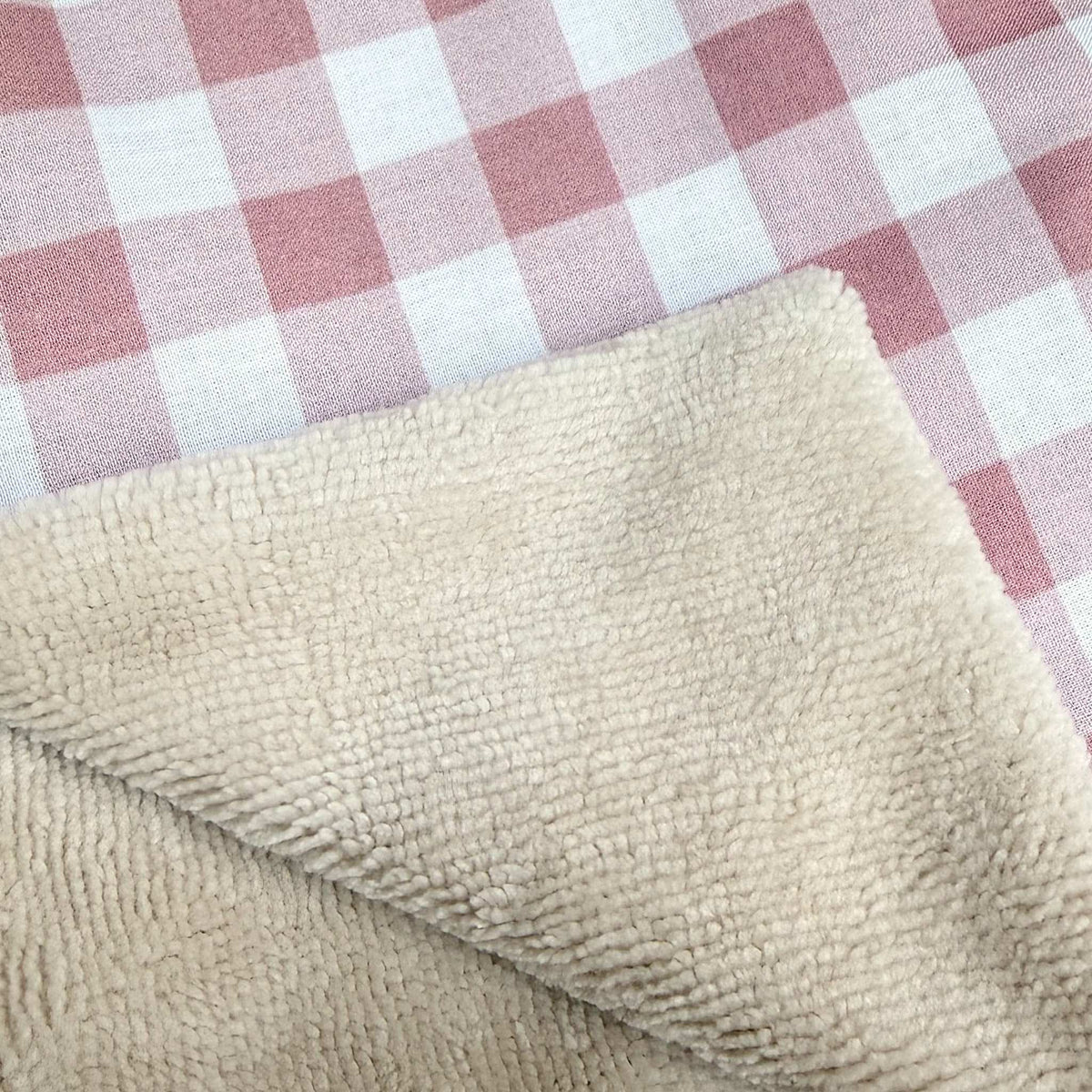 Mantita de bebé para capazo y cochecito Vichy rosa