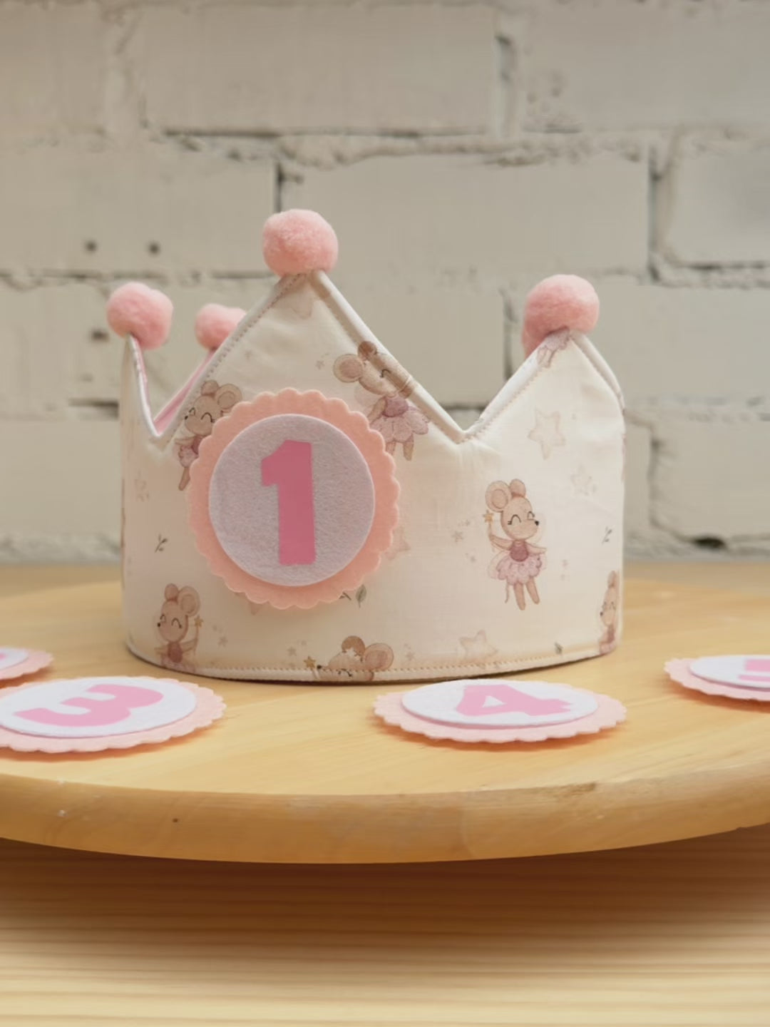 Vídeo de la corona de cumpleaños reversible de ratoncitas